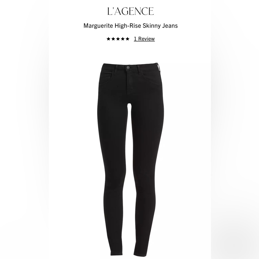 NWOT L’Agence Marguerite high rise black skinny jeans